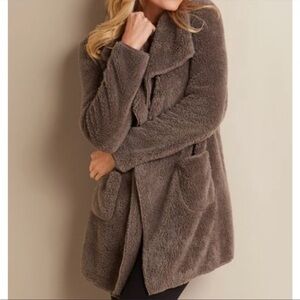 Hugs from Soft Surroundings Hug Me Cardigan in Brown Size‎ Medium